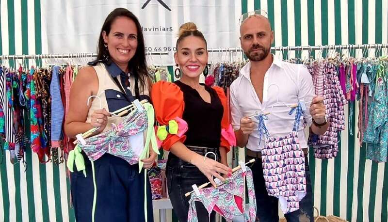 Jose León (influencer y presidente de Canarias Influencers), Diandra López (diseñadora de Diceloguá) y Davinia Medina (diseñadora de Dvinia Rosem)/TA.